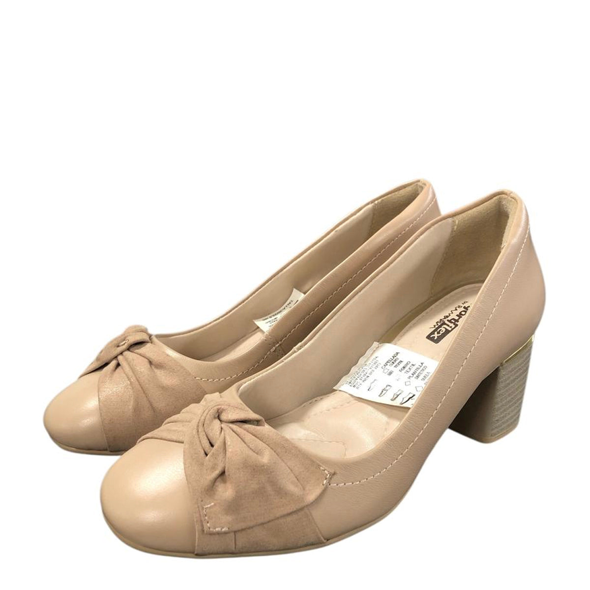 Tacón en cuero beige 1767405