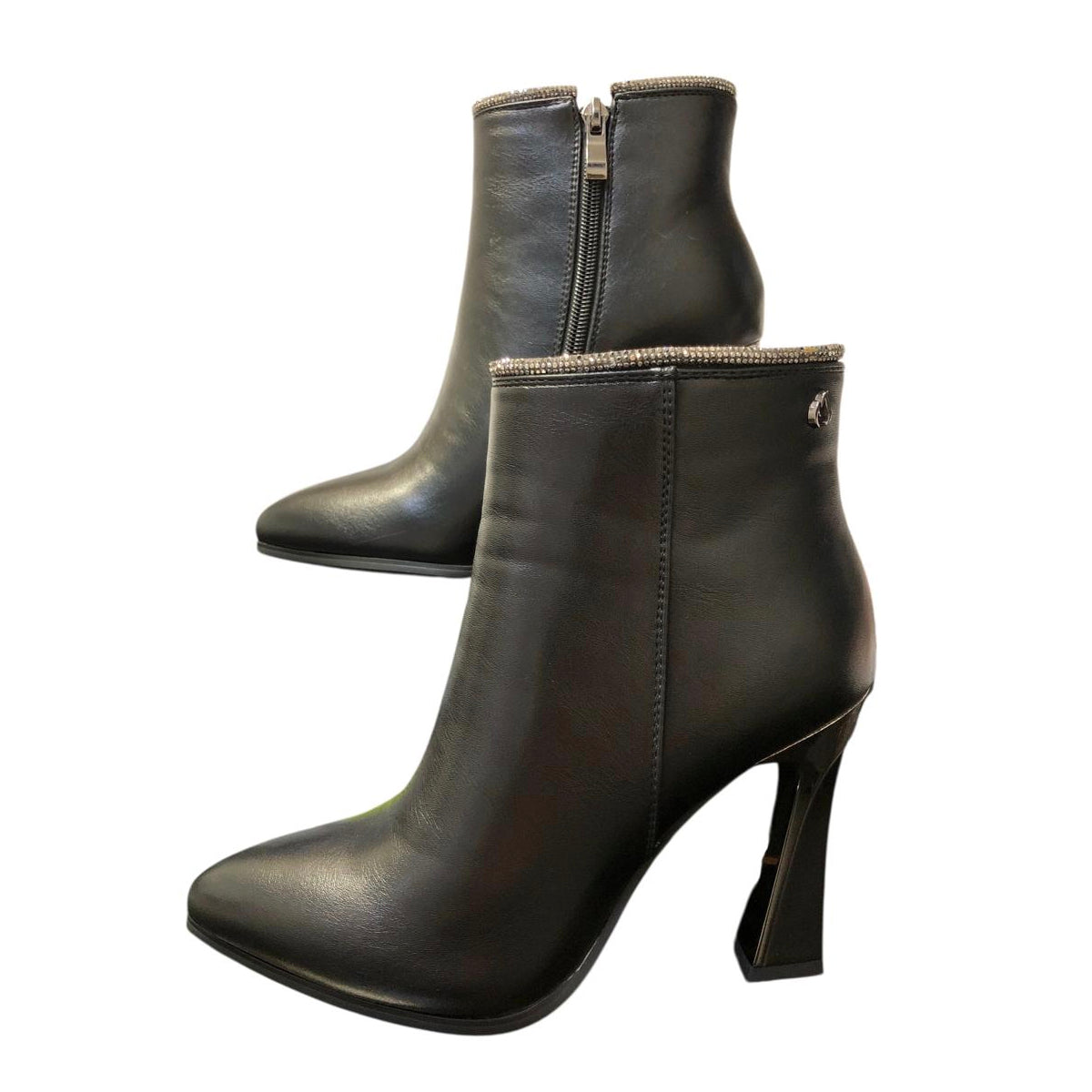 Botín negro de cuero vegano H1297