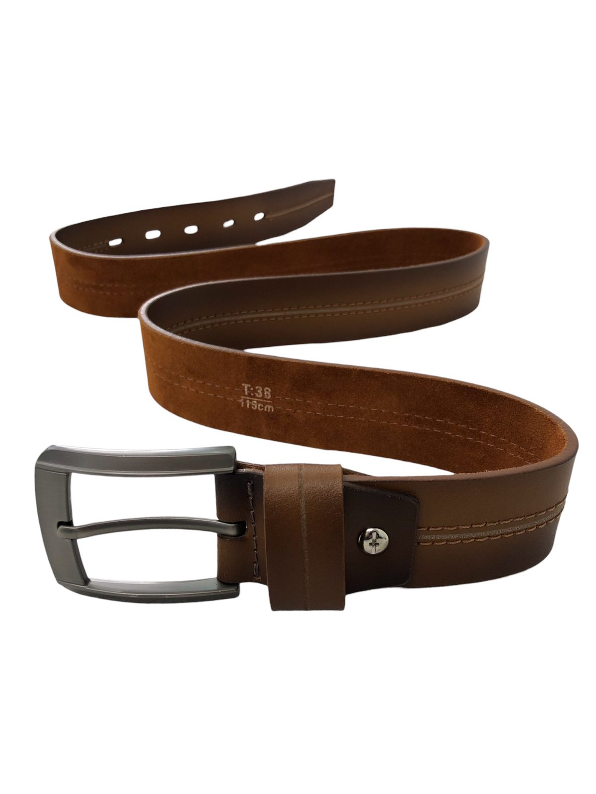 Cinturon de cuero camel 500