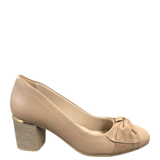 Tacón en cuero beige 1767405