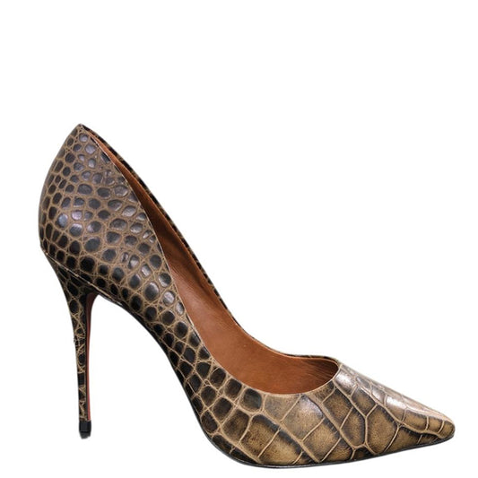 Tacón. de piel con textura 130301K