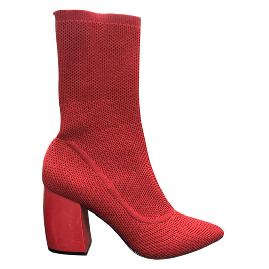 Botín rojo taco ancho  147202