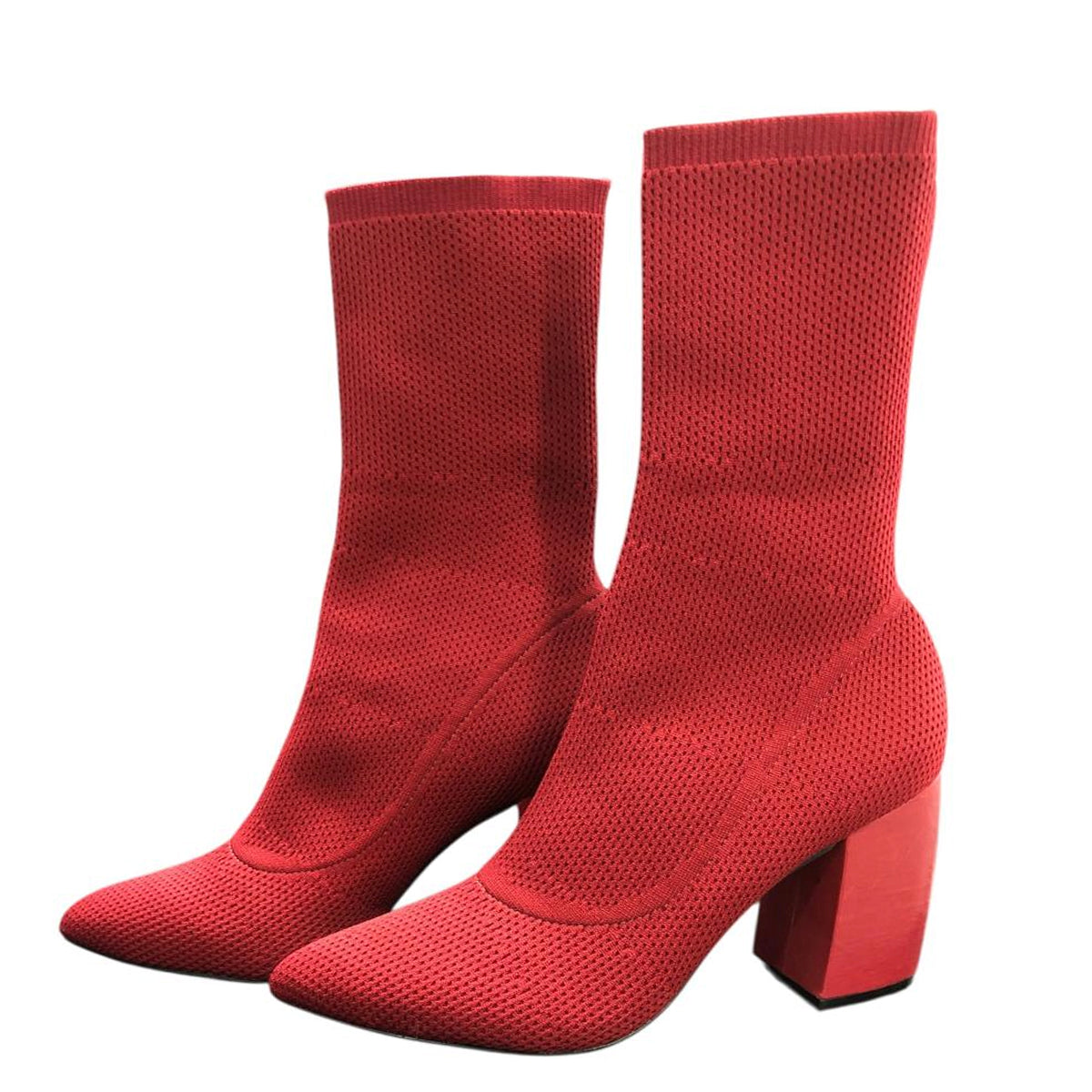 Botín rojo taco ancho  147202