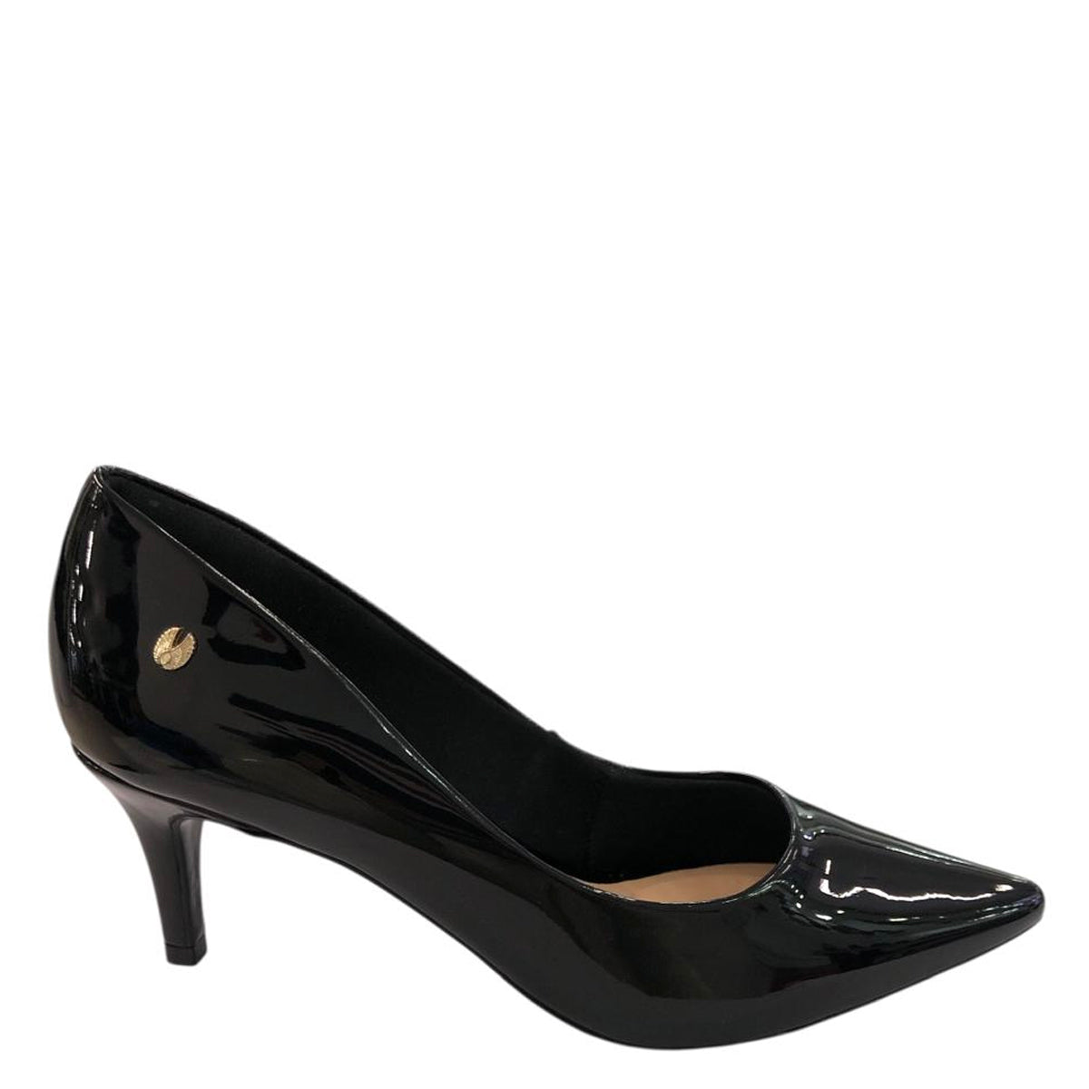 Tacón bajo de charol negro 213