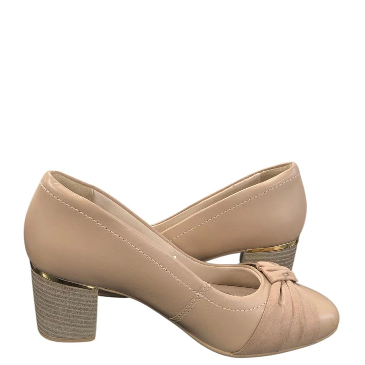 Tacón en cuero beige 1767405