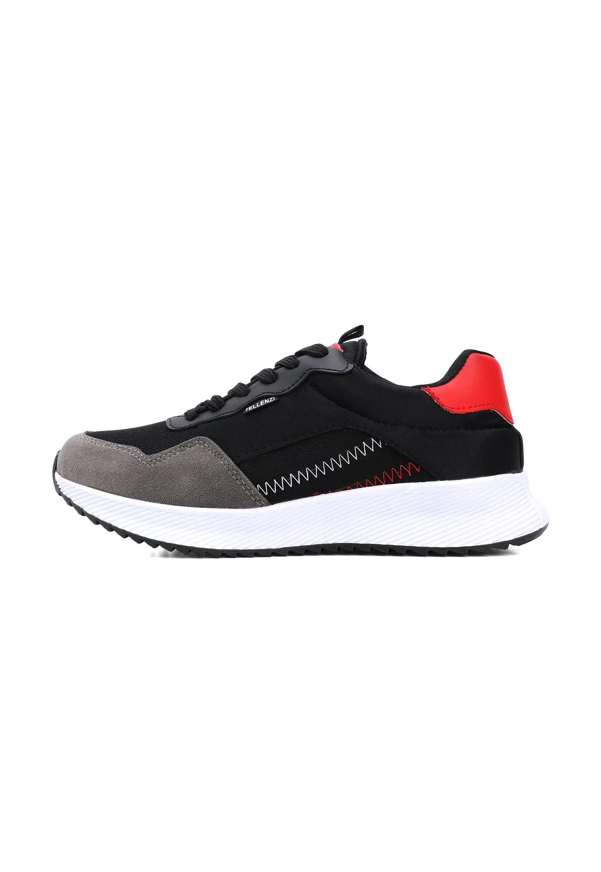 Tenis. Hombre Negro/Rojo 423