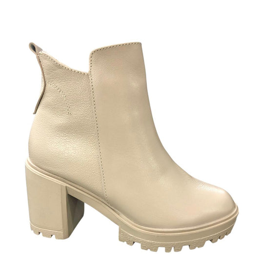 Botín con. suela track beige AB235