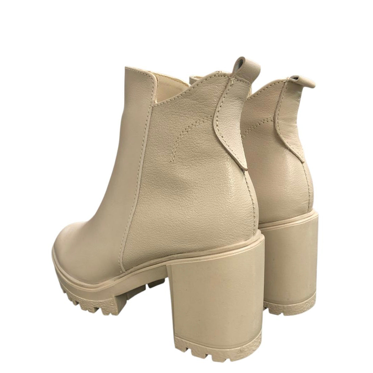 Botín con. suela track beige AB235