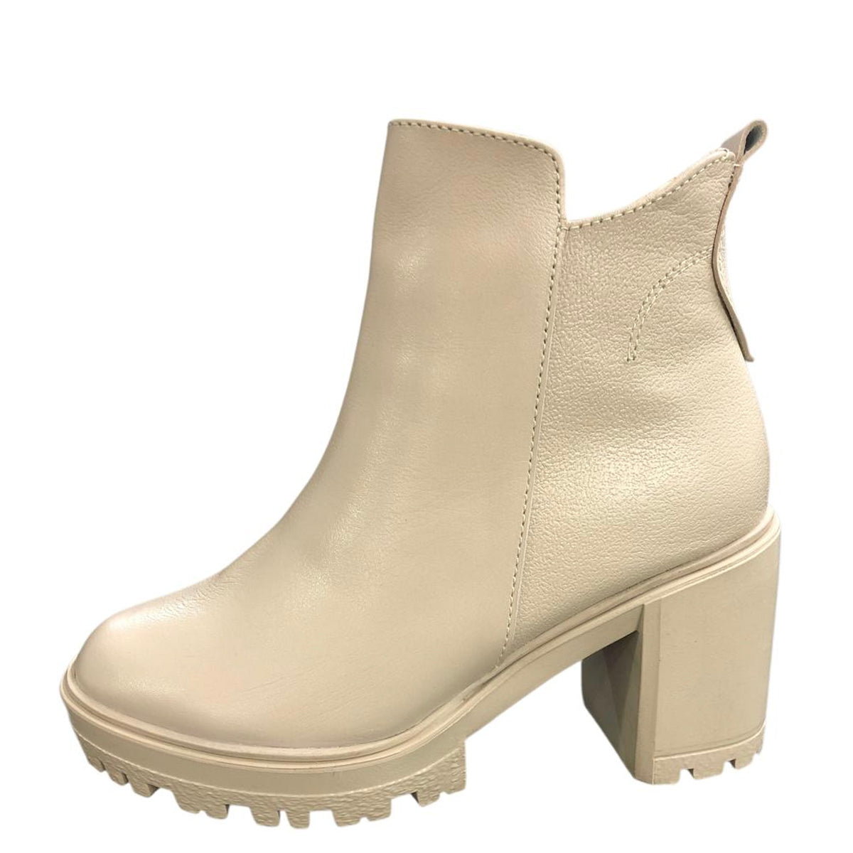 Botín con. suela track beige AB235