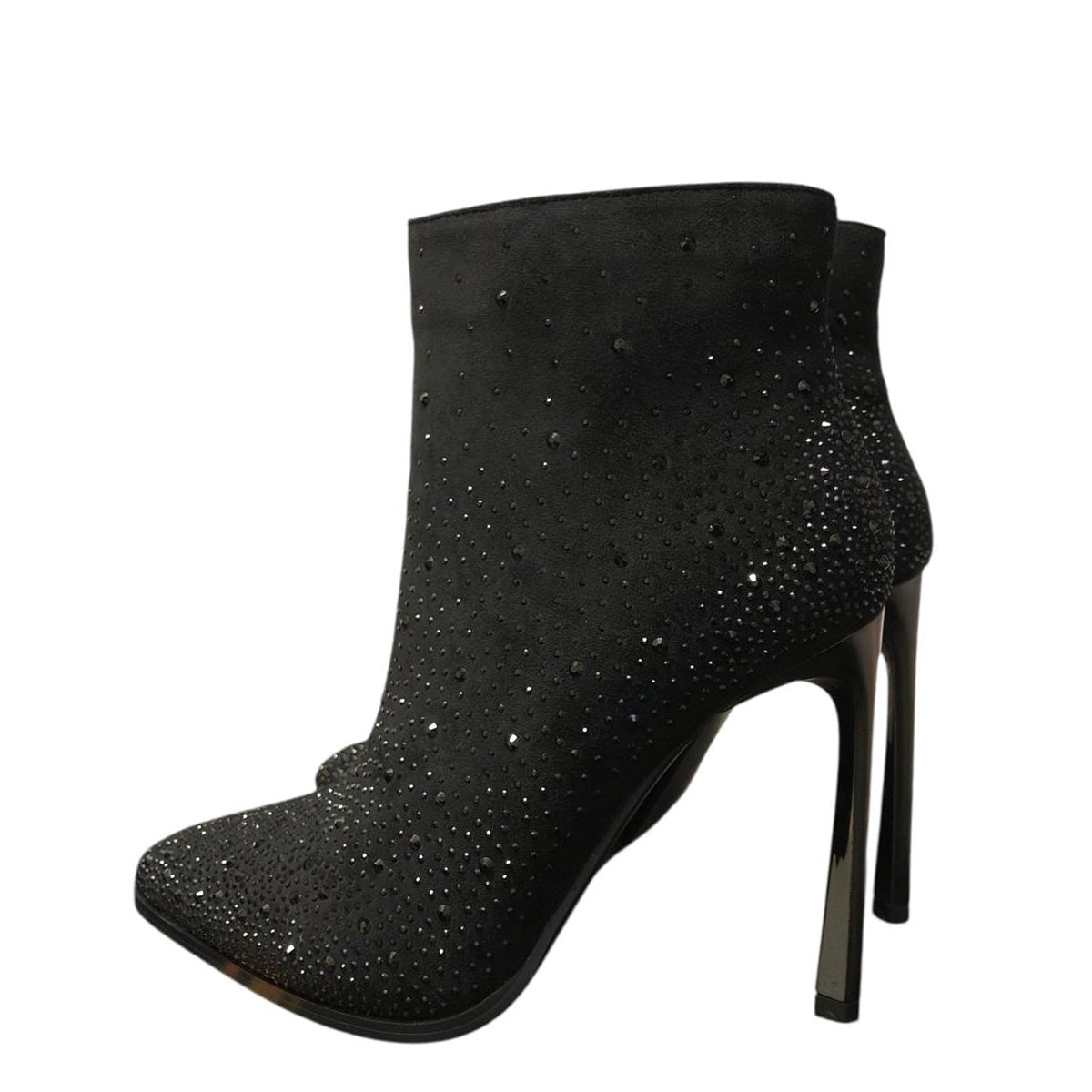 Botín negro taco alto H1133