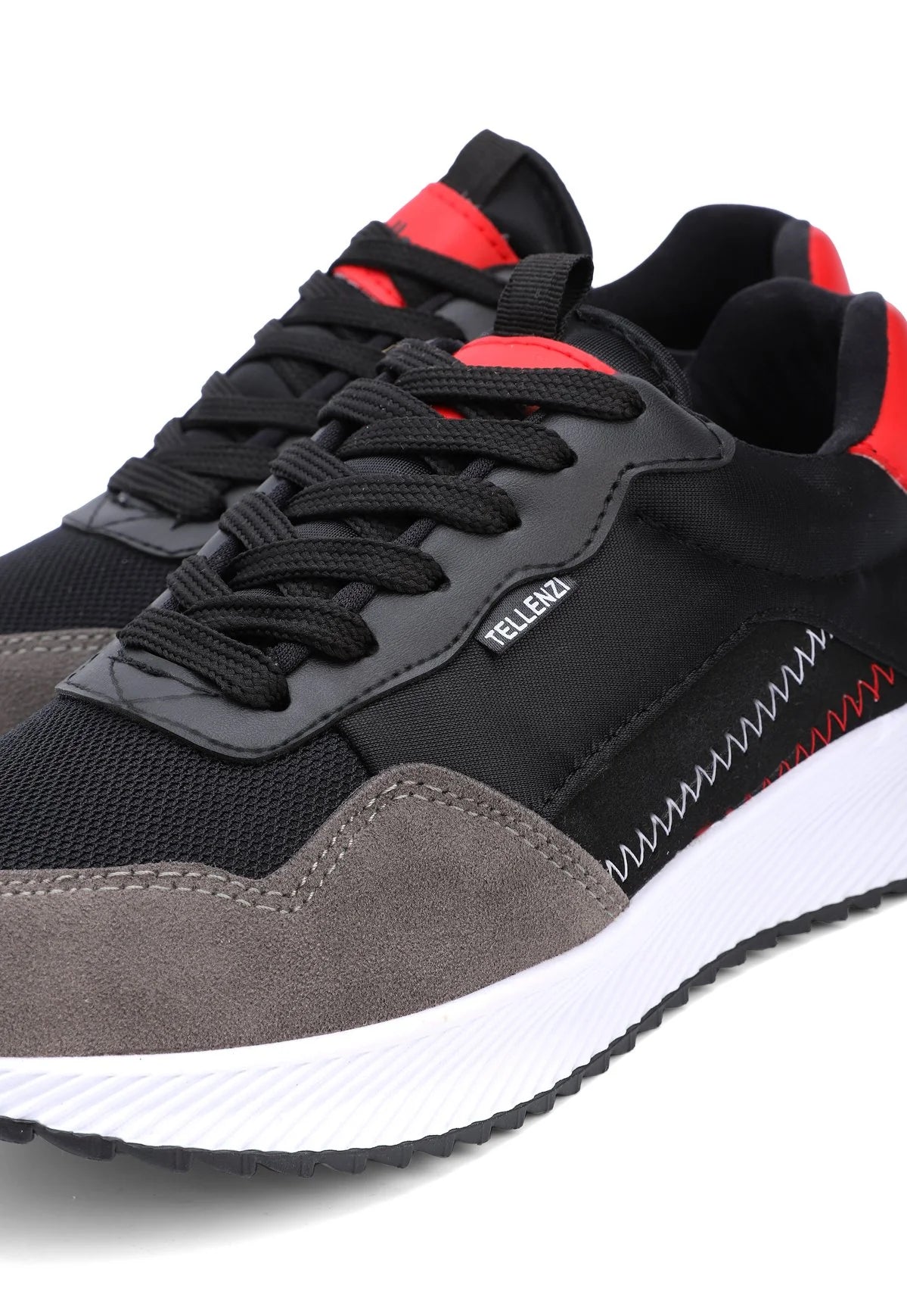 Tenis. Hombre Negro/Rojo 423