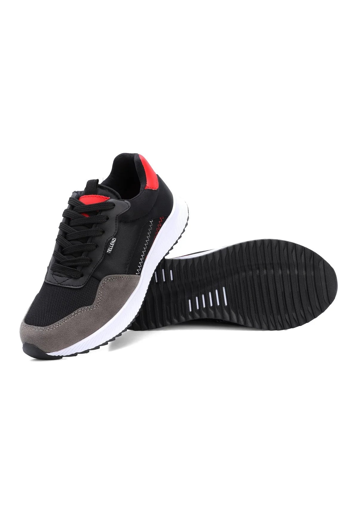 Tenis. Hombre Negro/Rojo 423
