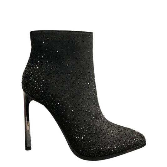 Botín negro taco alto H1133