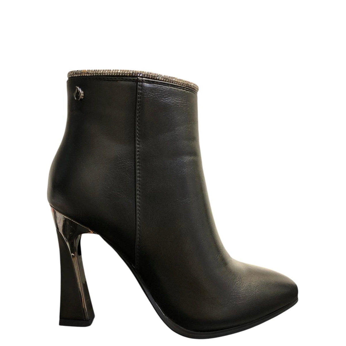 Botín negro de cuero vegano  H1297