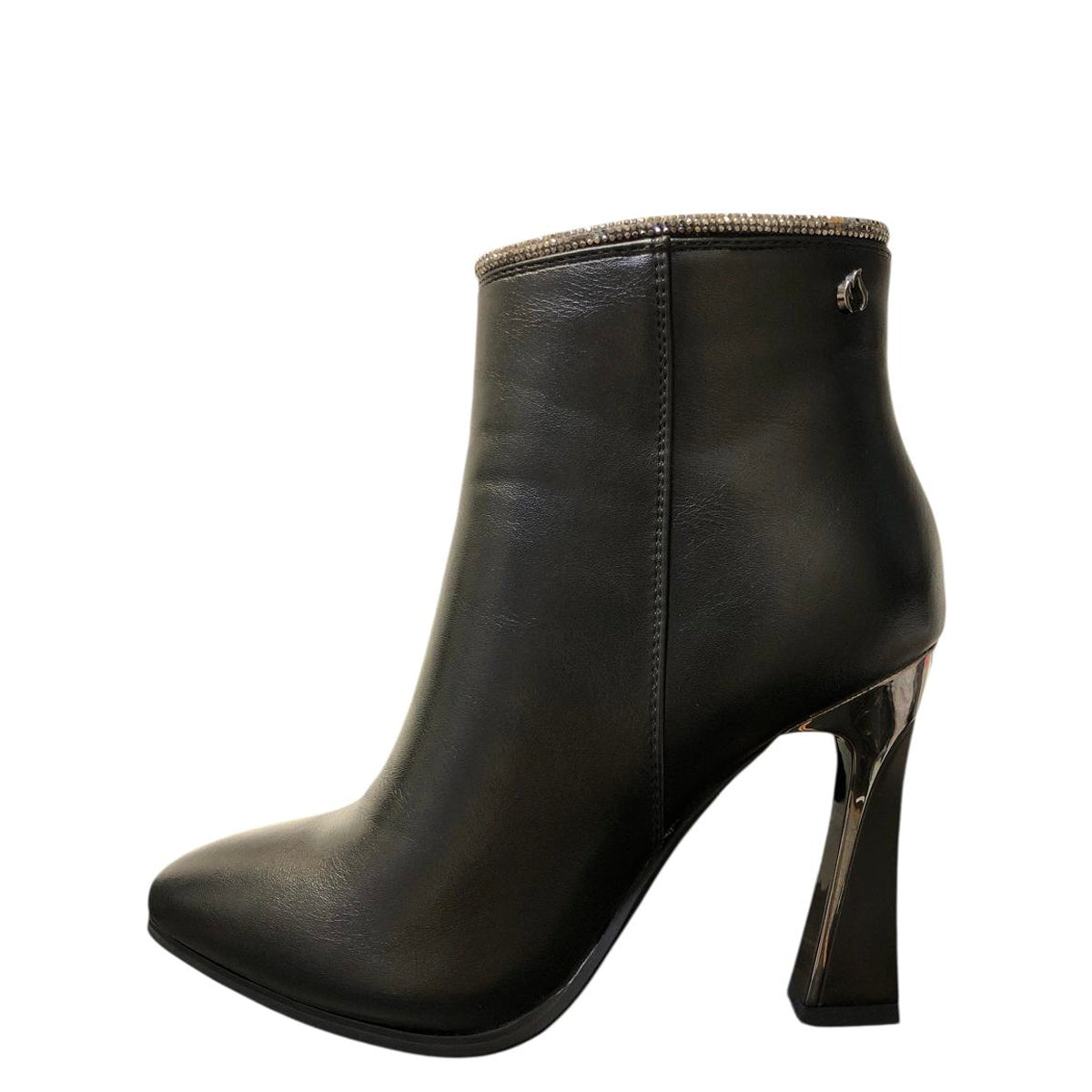 Botín negro de cuero vegano  H1297