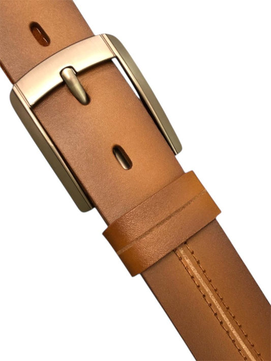 Cinturon de cuero camel 500