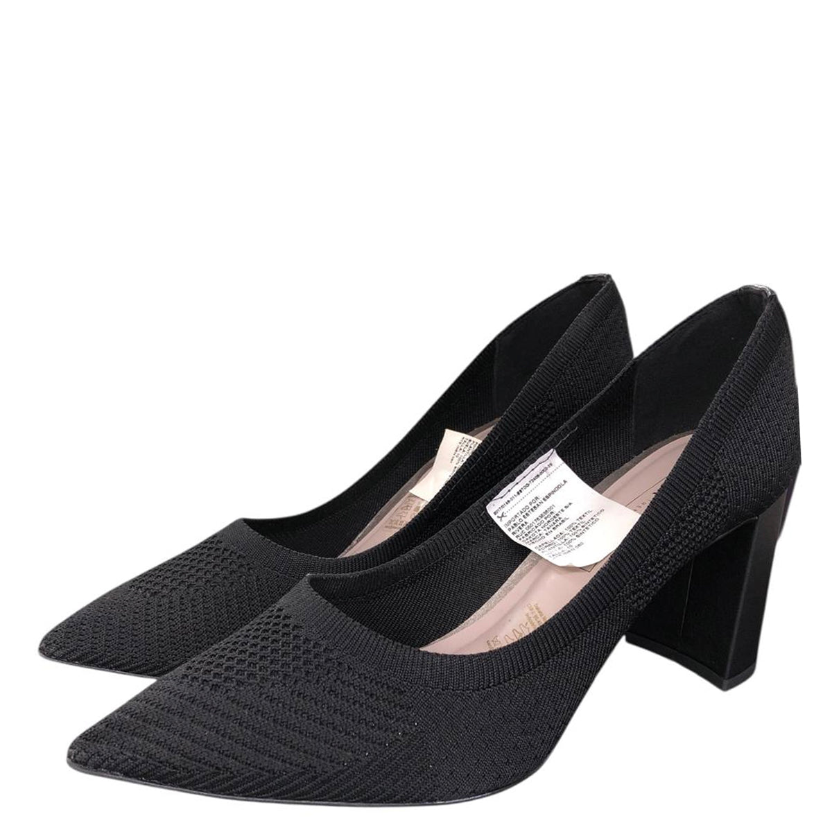 Tacón de malha negro T2406